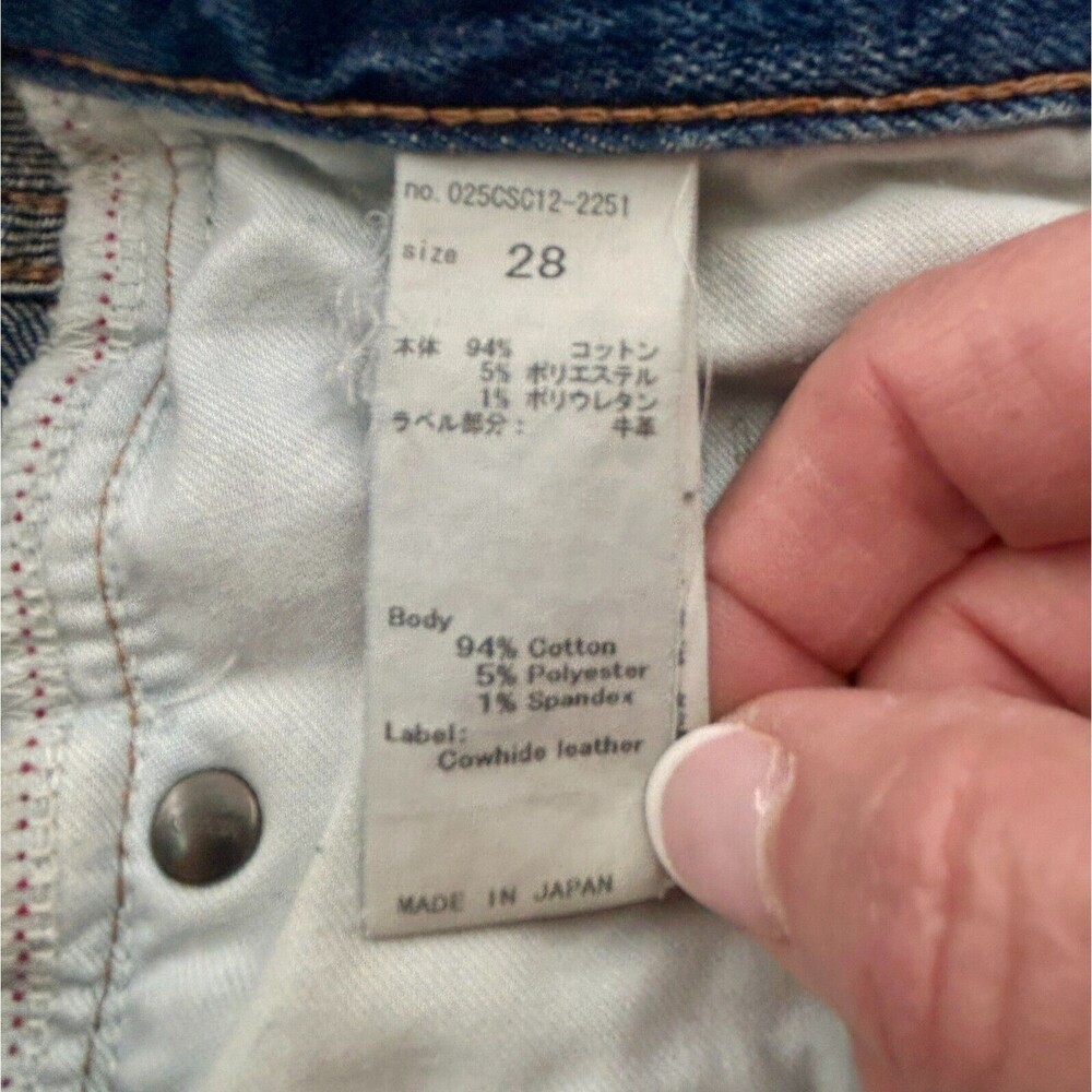 💐 Moussy Size 28 Vintage Skinny Jeans Blue Denim Ankle Distressed Japan $360 - Picture 12 of 14
